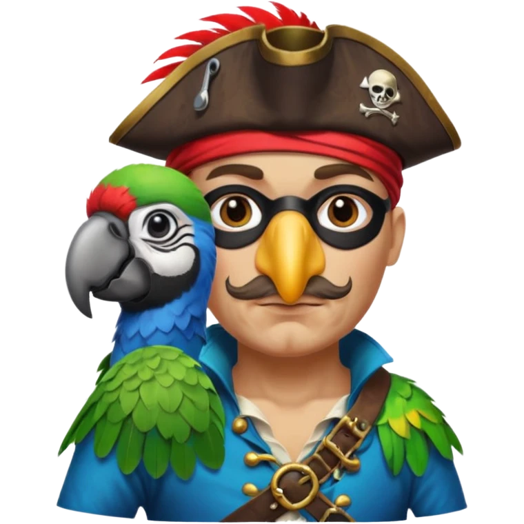 pirate and parrot emoji