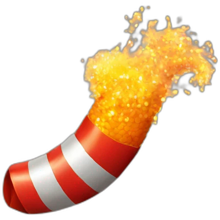 a cobra 8 firecracker emoji
