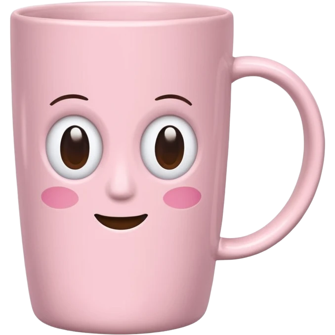 Can u create a cute and aesthetic pastel pink tall coffee mug to add to my caption emoji