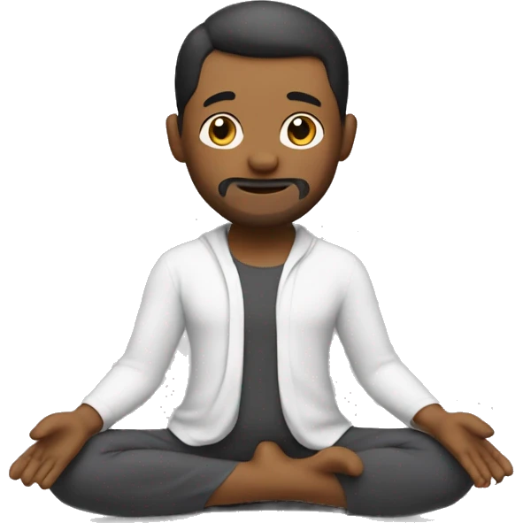 man in yoga clothig doing the dog pse emoji