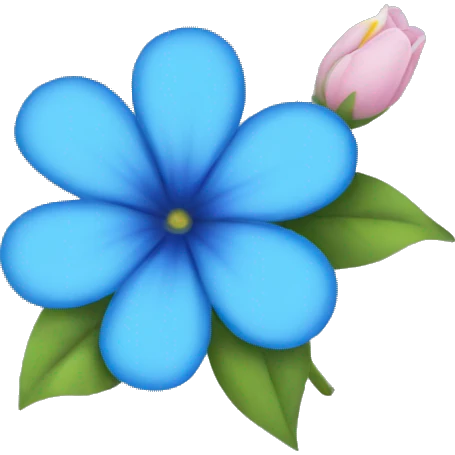 flor azul emoji