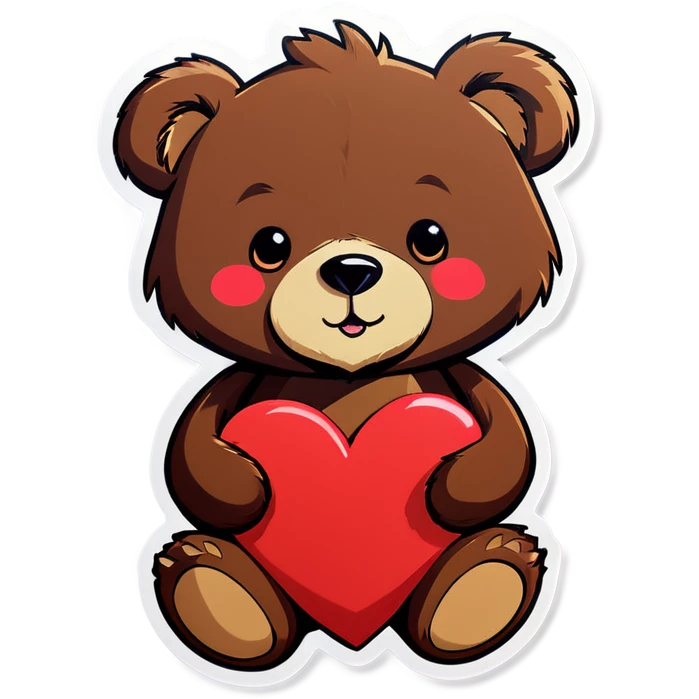 bear with a heart emoji