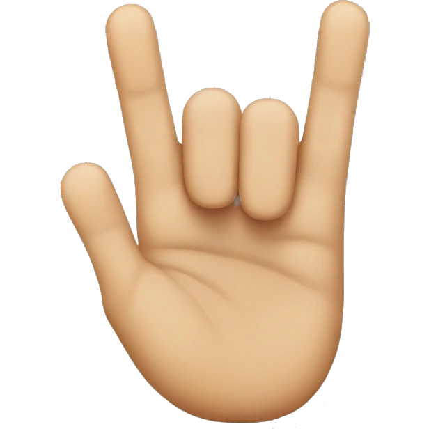 Three fingers emoji