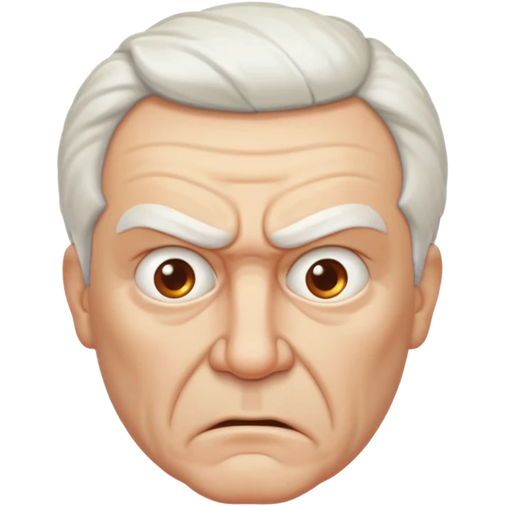 Angry older white male Italian angel emoji face emoji