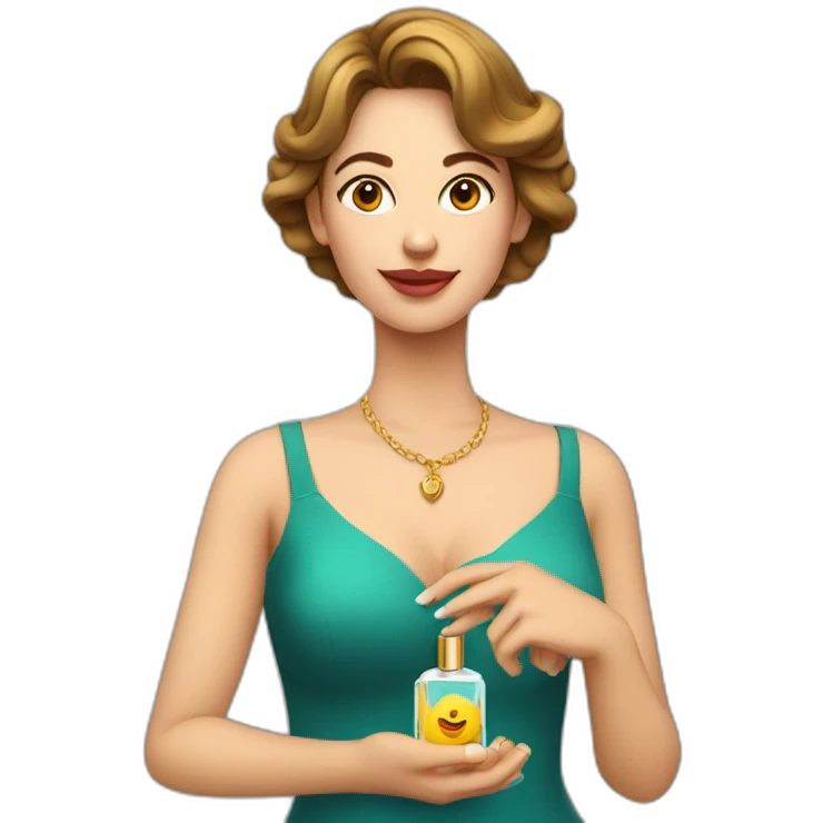 Mujer con perfume en las manos emoji