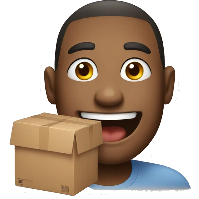 happy emoji with delivery emoji
