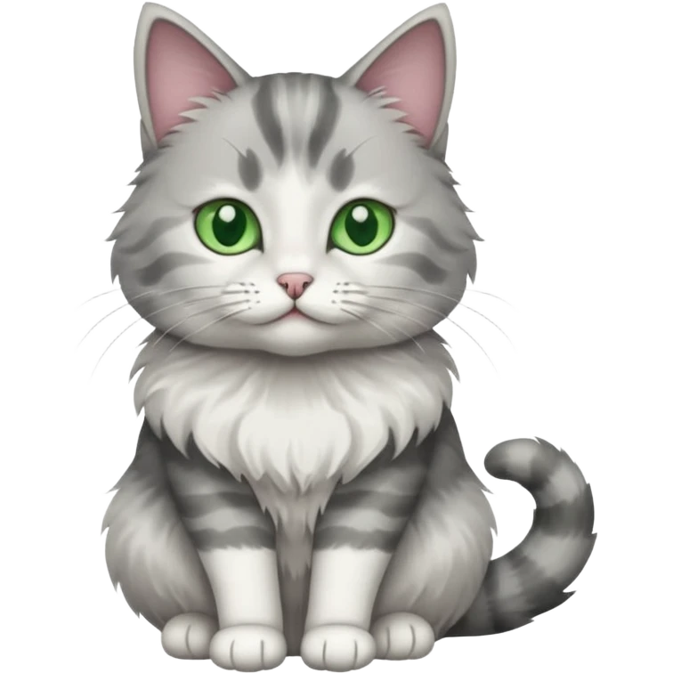 a grey and white cat emoji
