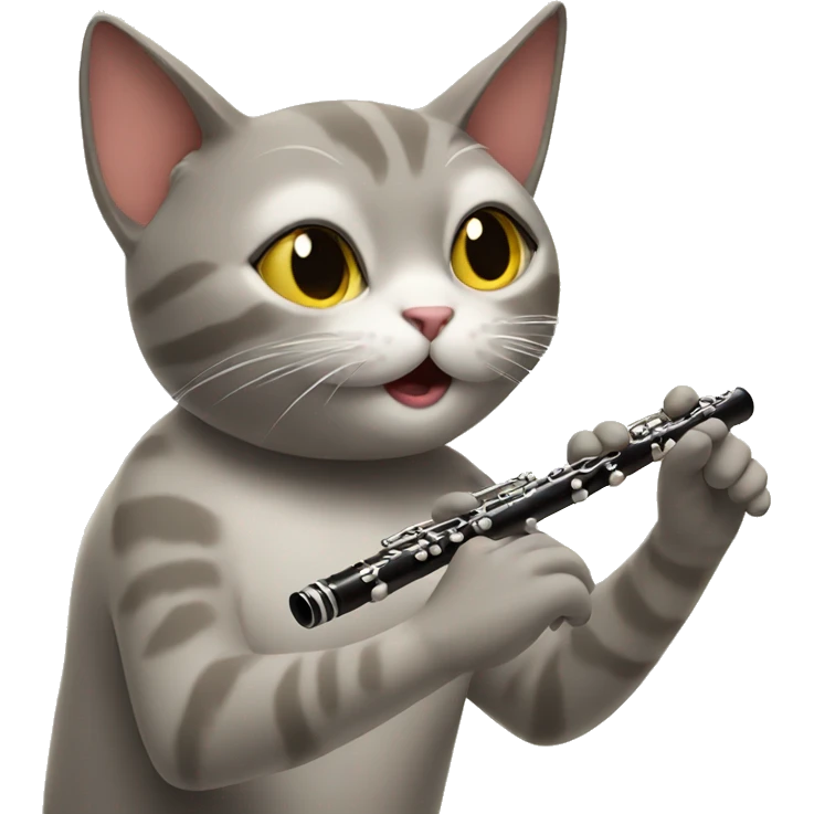 cat playing the flute  emoji