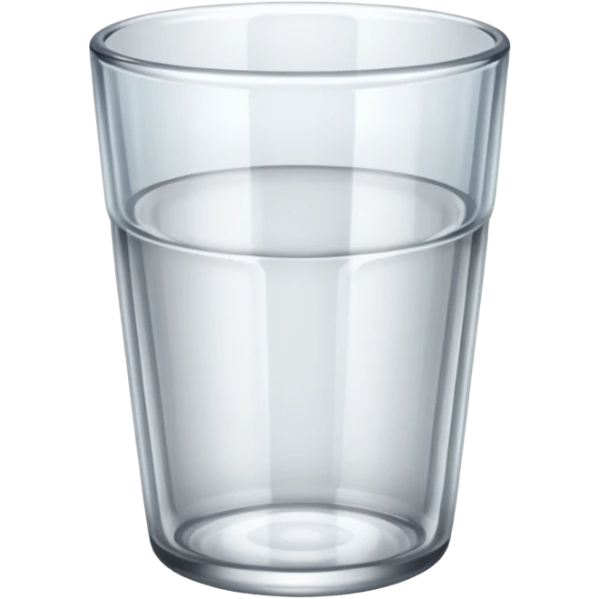 wide empty clear glass cup emoji