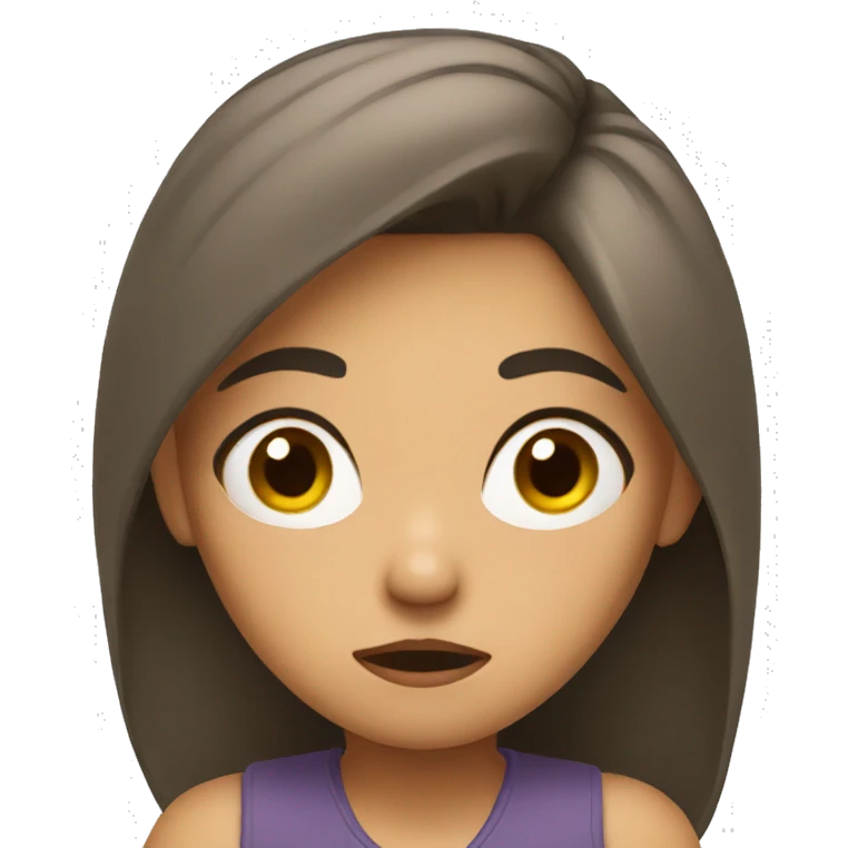 A girl with annoyed expression  emoji