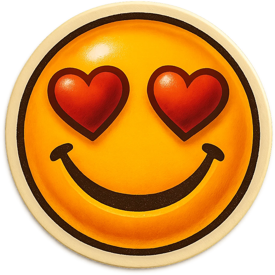 Remove the background and make it transparent while keeping the emoji style and expression unchanged in retro stickers style. emoji