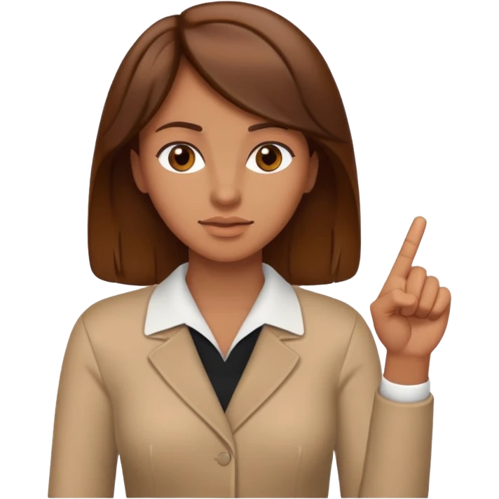 Female shaking index finger saying no emoji