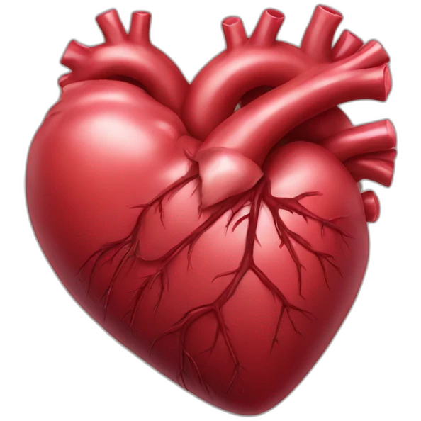 Realistic heart emoji