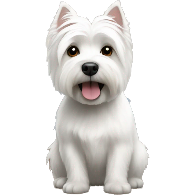 west highland white terrier in a house  emoji