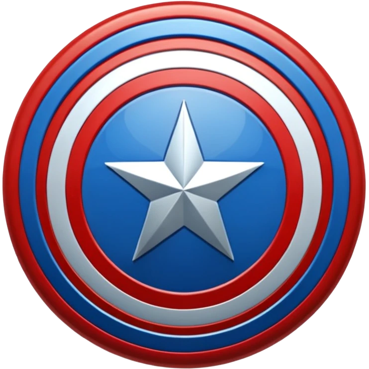 hazme un emojis del escudo del capitán América emoji