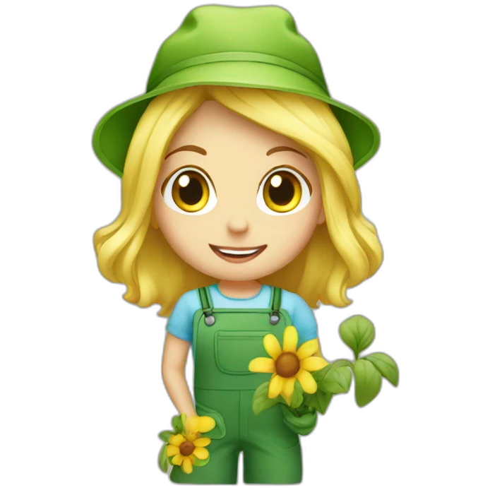 blonde gardener girl pretty emoji