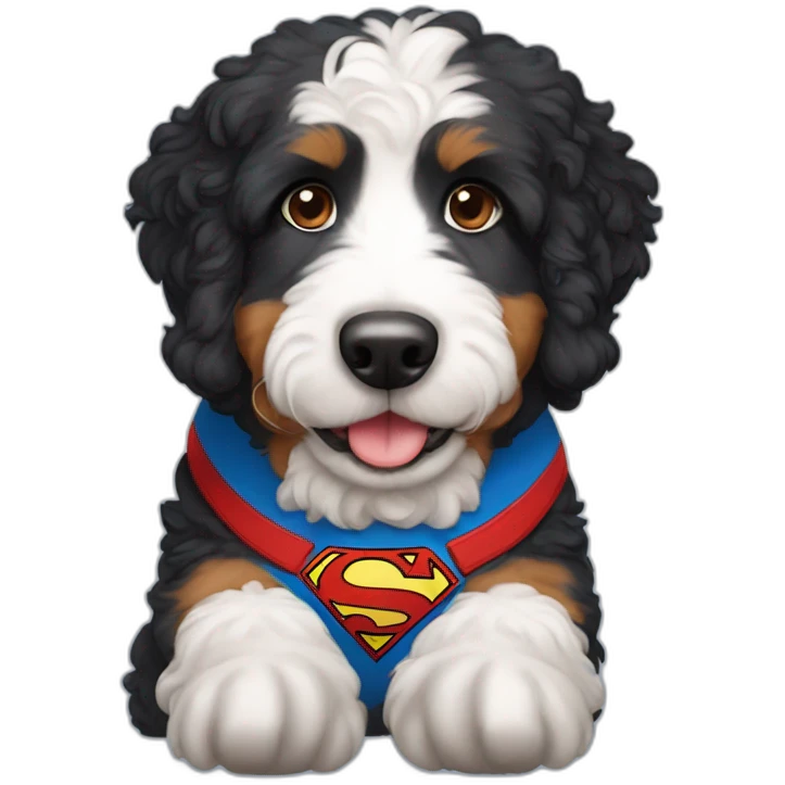 bernedoodle superman emoji