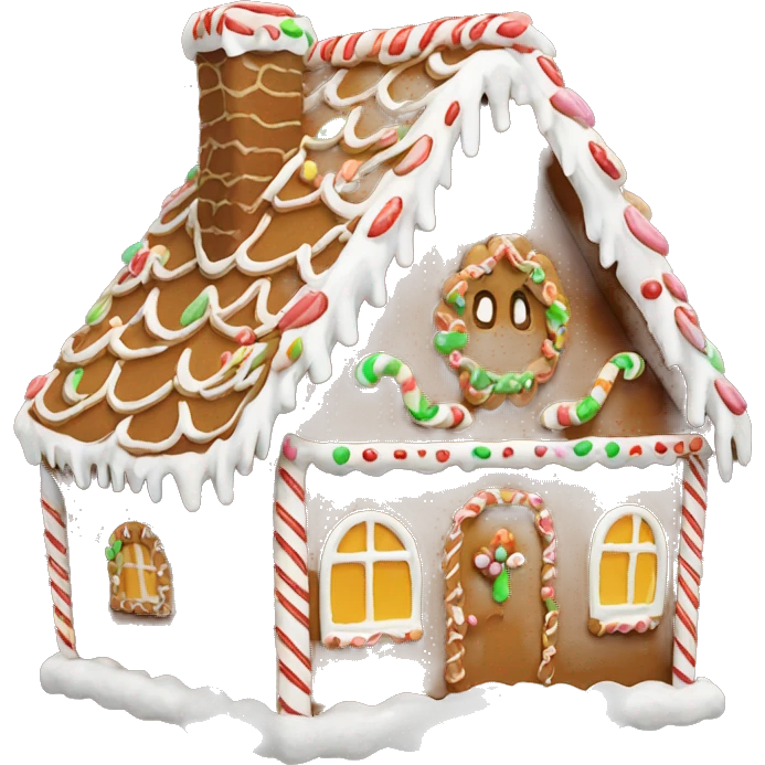 Gingerbread house emoji