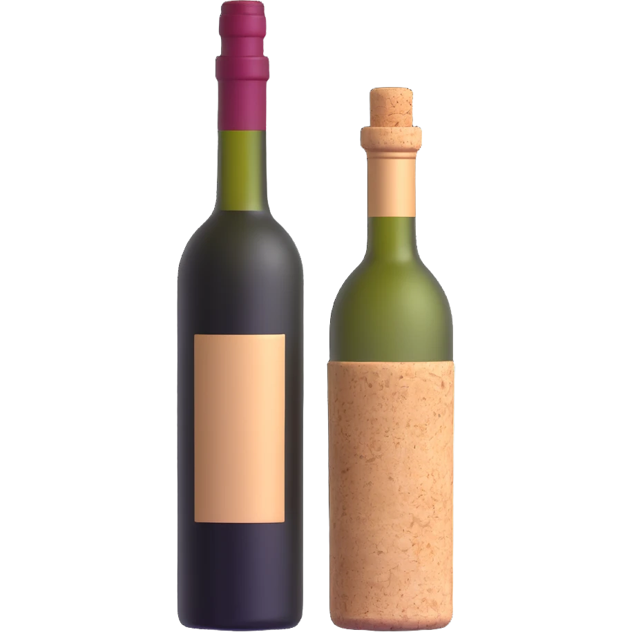 wine bottle with cork emoji