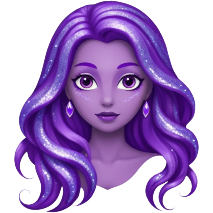 glitter purple siren emoji