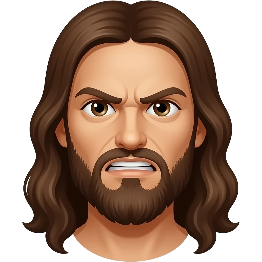 jesus but angry emoji
