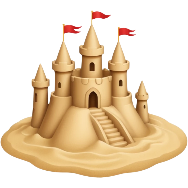 sandcastle in the beach emoji