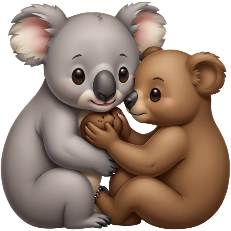 Koala kisses bear emoji