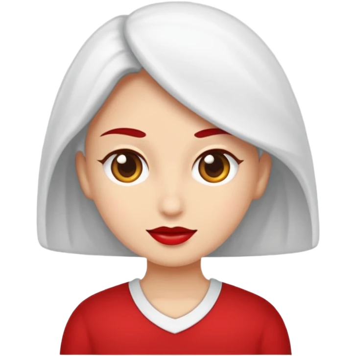 kadın kırmızı küpeli sarışın emoji