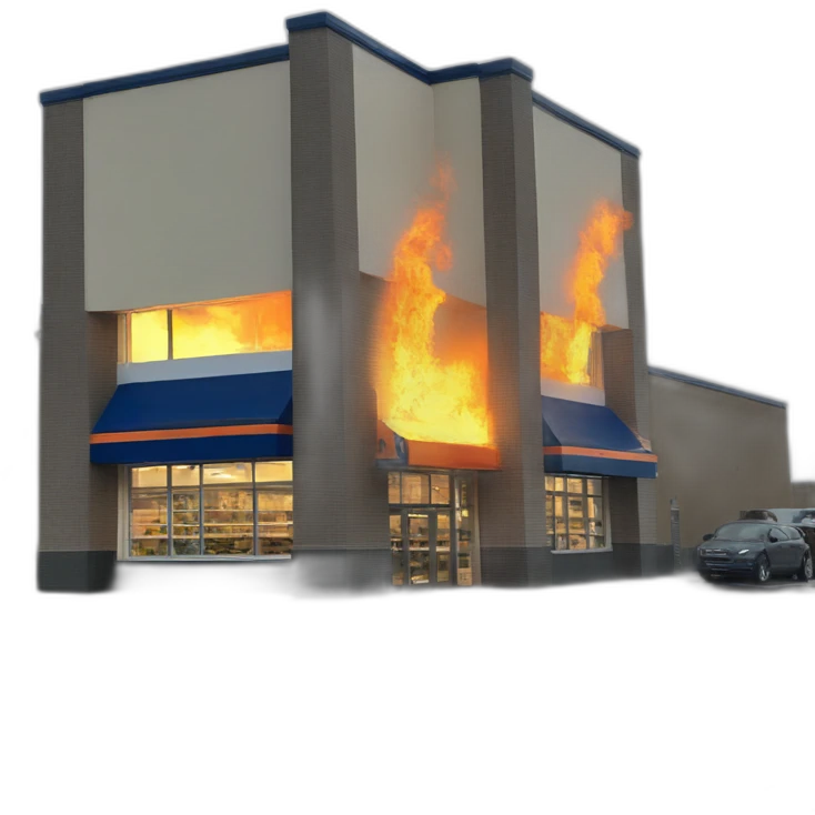 An ALDI on fire emoji