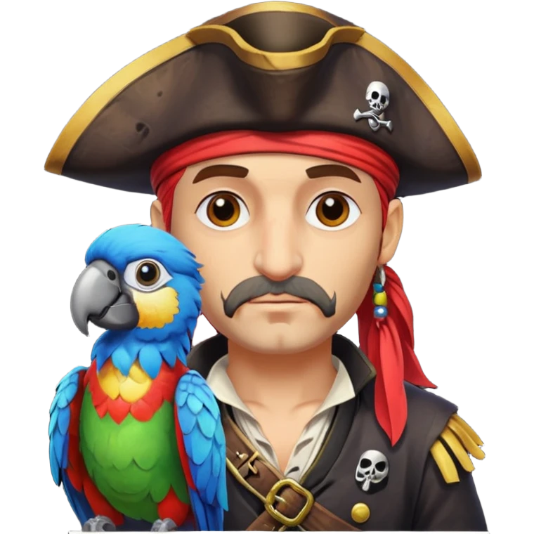 pirate and parrot emoji