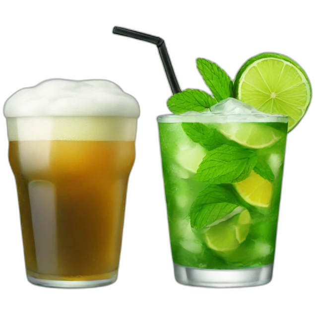 pint and  mojito emoji