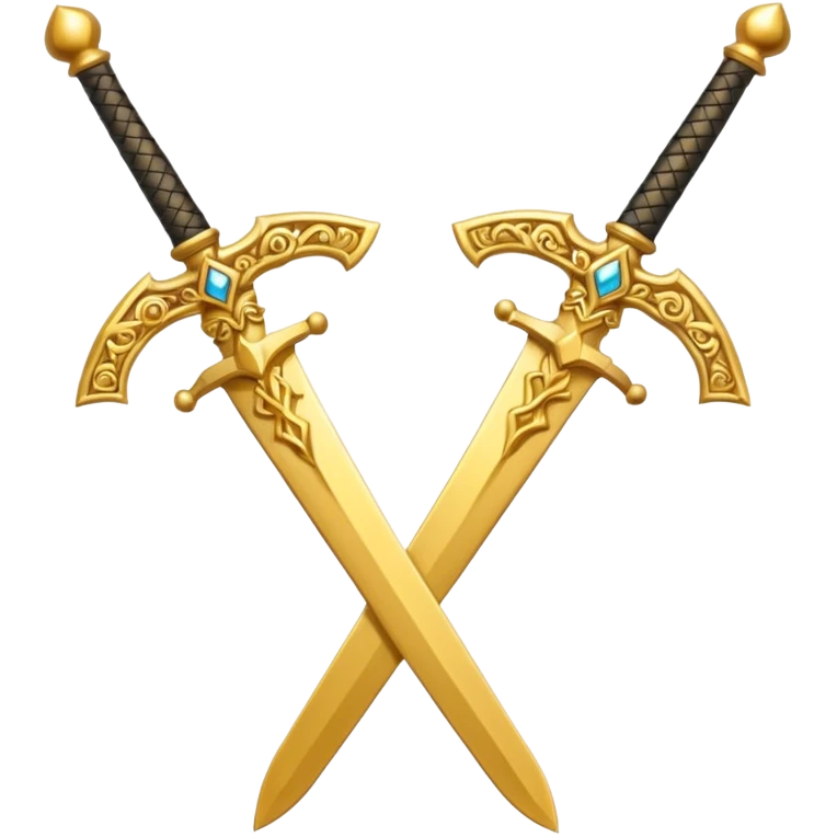 Two Golden royal swords emoji