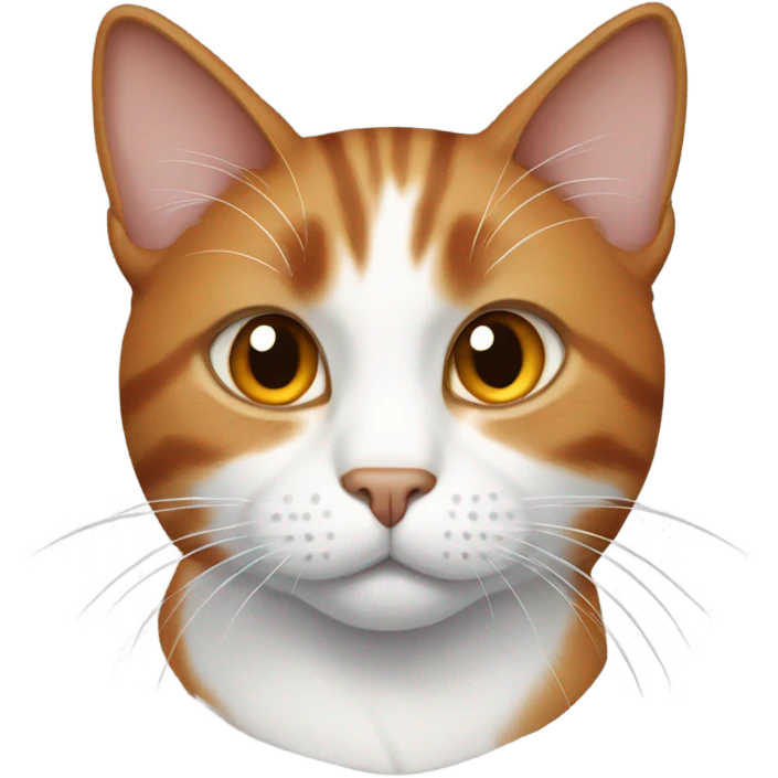 brown, orange, and white cat emoji