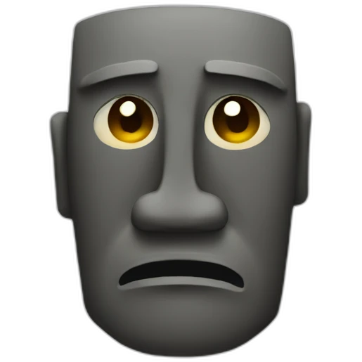 Moai sad  emoji