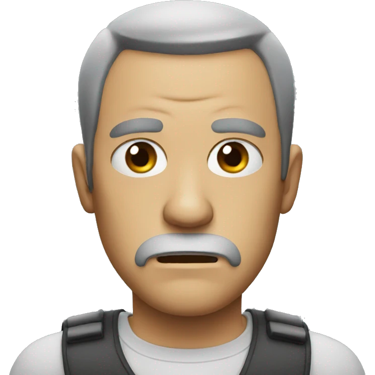 Angry man with long sideburns emoji