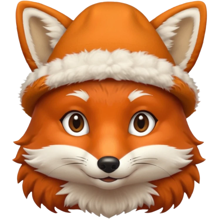 wearing a hat fox emoji