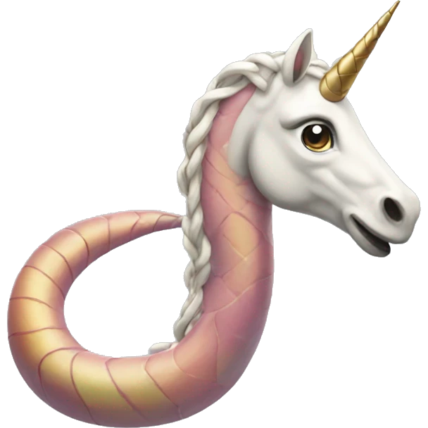 Unicorn heading snake body emoji