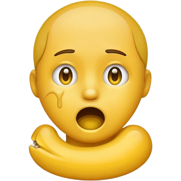 neutral emoji looking distressed fake chocking itself emoji