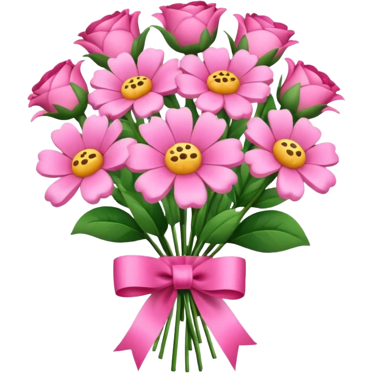 pink flower bouquet for birthday gift emoji