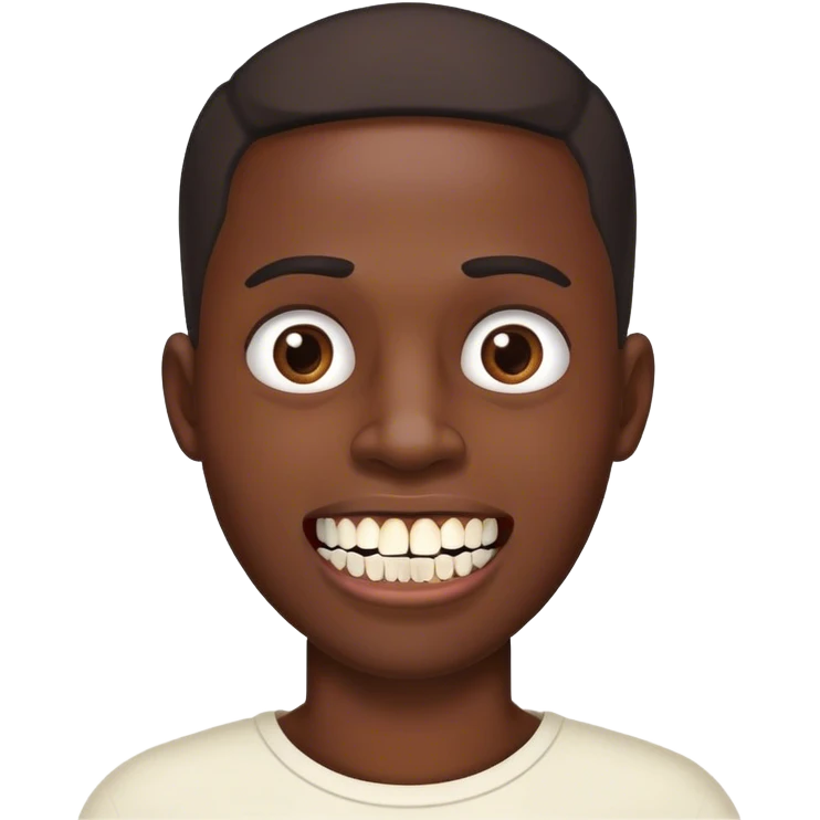 black guy with dental issues emoji
