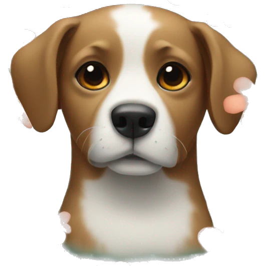 dog with flowers emoji