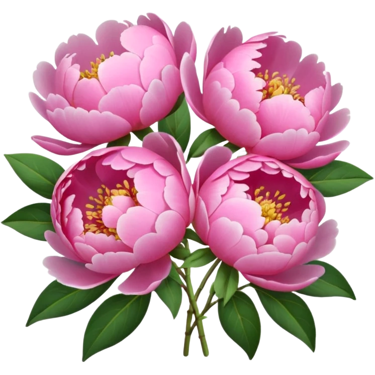 pink peonies bouquet emoji