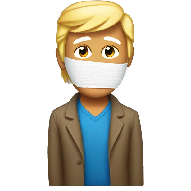 trump with bandage on his ear emoji