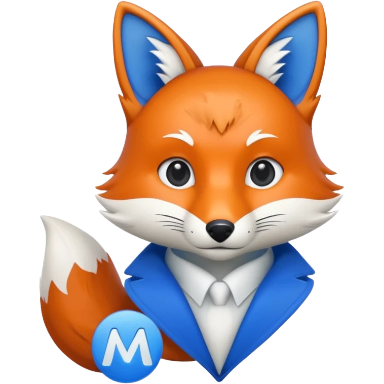 finder Fox blue and white Mac logo  emoji