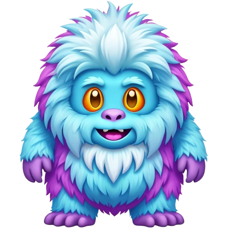 easter rainbow yeti emoji
