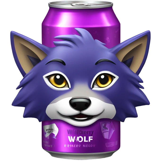Wildberry wolf Energy Drink can emoji