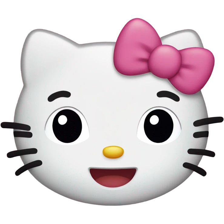 Hello kitty face only emoji
