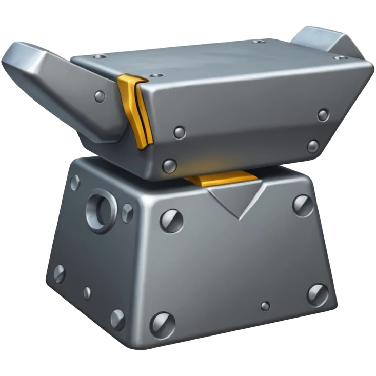 Anvil with a face emoji
