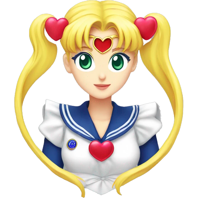 Sailor moon heart eyes emoji