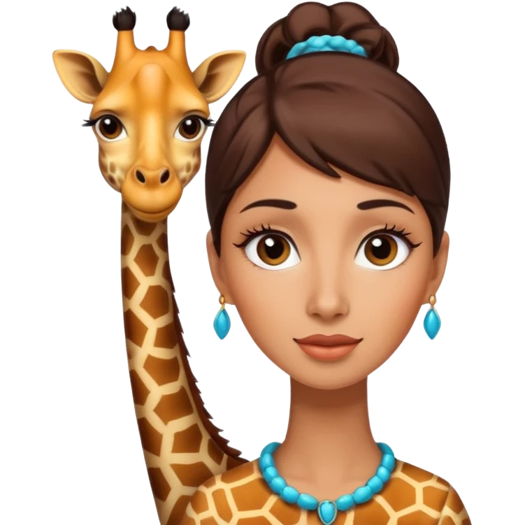 Woman with a giraffe neck  emoji